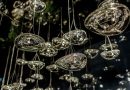 The new pendant lamp Manta made of crystal by the manufacturer Terzani
