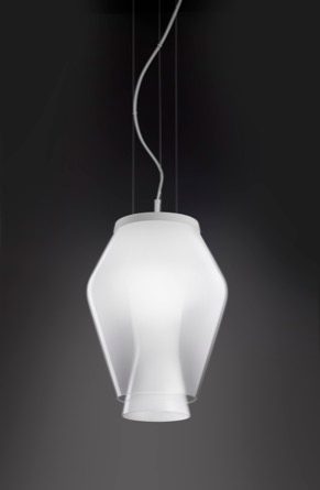 Leuchtende Vistosi Anisette mit zwei weißen Kristallglas-Diffusoren