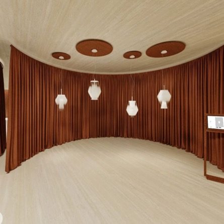 Vistosi Anisette Leuchten in einer virtuellen Ausstellung